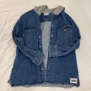 Vintage Tommy Hilfiger jean shirt jacket size L